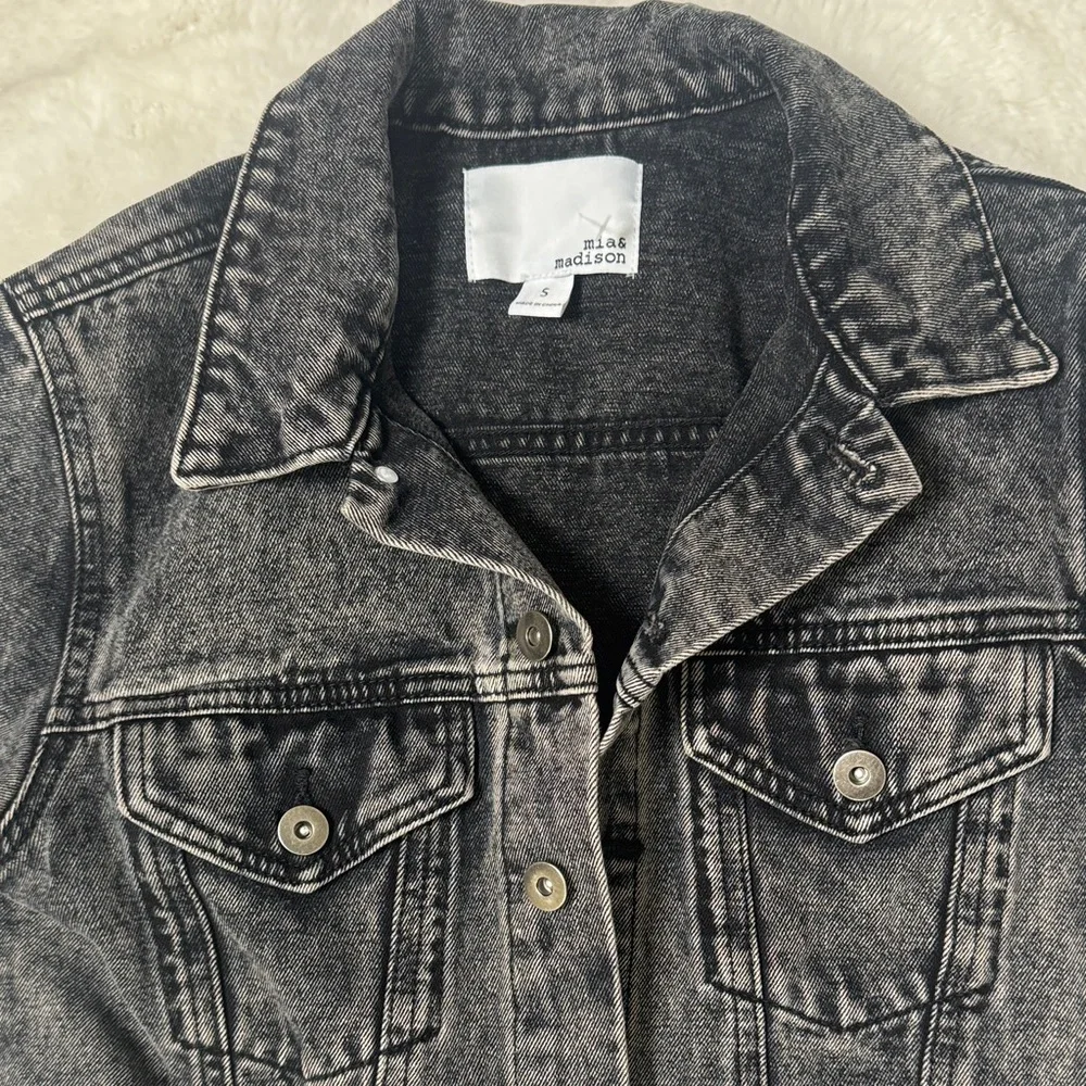 Madison Charcoal Denim Jacket - Picture 3 of 6
